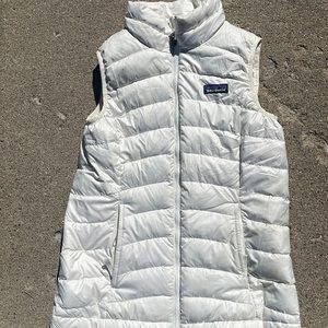 Kids size 10 puffer vest- winter white